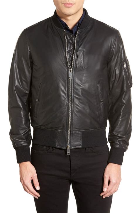 burberry leather bomber jacket